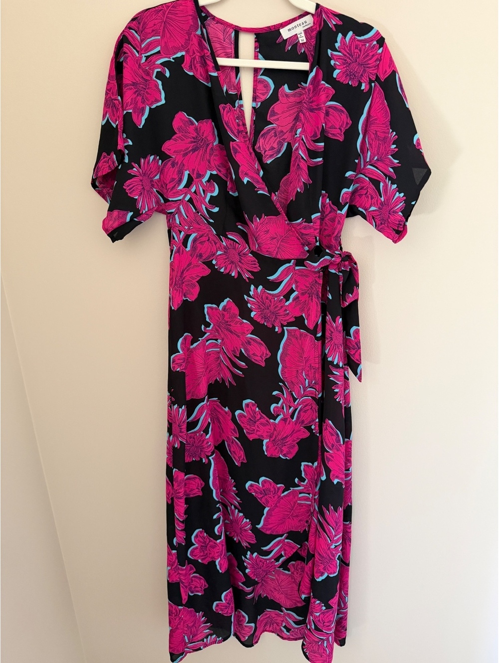 M Monteau Wrap Dress, maxi length
